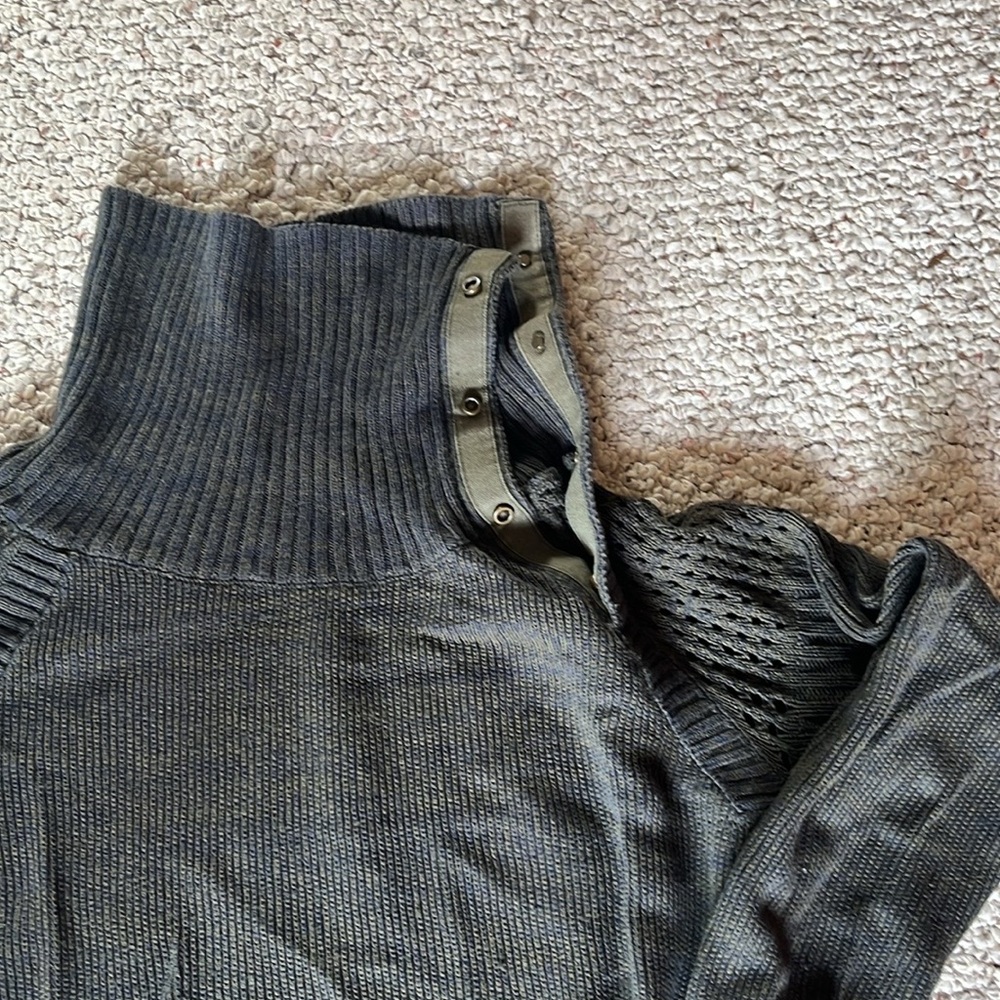PRANA ARCHER Green Knit LS Cowl Turtleneck Sweater/Tunic Dress XL - Picture 5 of 6
